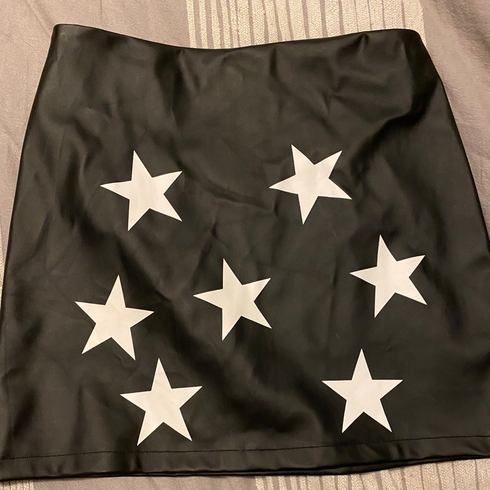 Faux leather star princess Polly skirt